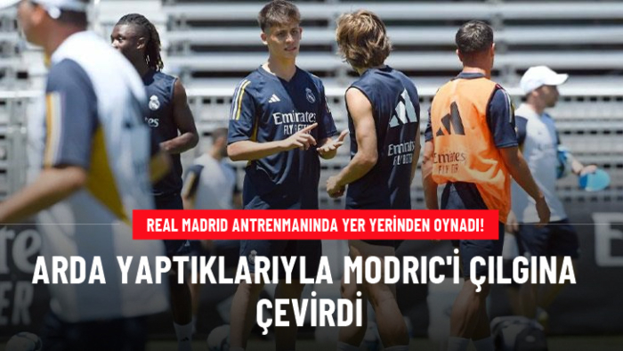 Real Madrid antrenmanında yer yerinden oynadı! Arda Güler'in yaptıkları Modric'i çılgına çevirdi